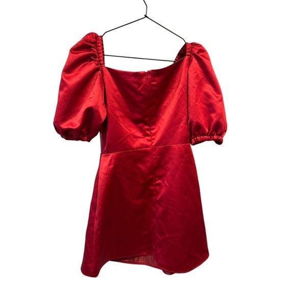 Like new! Autumn Adeigbo Clarette Tafetta Cutout Boning Puff Sleeve Dress - Picture 5 of 8